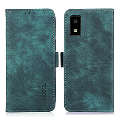 Funda de Cuero Cartera con Soporte Carcasa K06Z para Sharp Aquos wish3 Verde