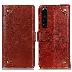 Funda de Cuero Cartera con Soporte Carcasa K06Z para Sony Xperia 1 IV Marron Claro