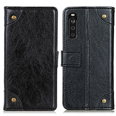 Funda de Cuero Cartera con Soporte Carcasa K06Z para Sony Xperia 10 III Negro