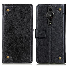 Funda de Cuero Cartera con Soporte Carcasa K06Z para Sony Xperia PRO-I Negro