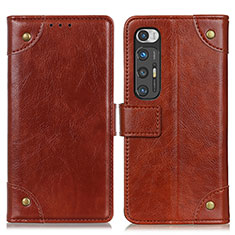 Funda de Cuero Cartera con Soporte Carcasa K06Z para Xiaomi Mi 10S 5G Marron Claro