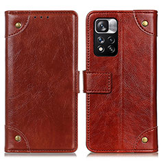 Funda de Cuero Cartera con Soporte Carcasa K06Z para Xiaomi Mi 11i 5G (2022) Marron Claro