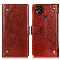 Funda de Cuero Cartera con Soporte Carcasa K06Z para Xiaomi POCO C3 Marron