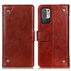 Funda de Cuero Cartera con Soporte Carcasa K06Z para Xiaomi POCO M3 Pro 5G Marron Claro