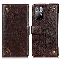 Funda de Cuero Cartera con Soporte Carcasa K06Z para Xiaomi Poco M4 Pro 5G Marron