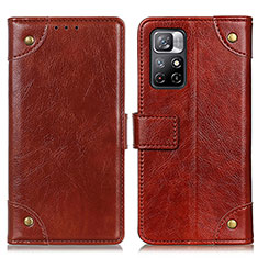 Funda de Cuero Cartera con Soporte Carcasa K06Z para Xiaomi Poco M4 Pro 5G Marron Claro