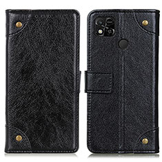 Funda de Cuero Cartera con Soporte Carcasa K06Z para Xiaomi Redmi 10A 4G Negro