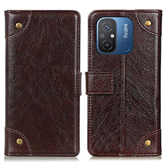 Funda de Cuero Cartera con Soporte Carcasa K06Z para Xiaomi Redmi 11A 4G Marron