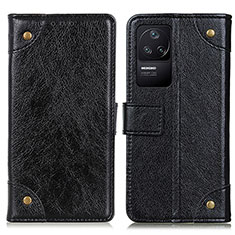 Funda de Cuero Cartera con Soporte Carcasa K06Z para Xiaomi Redmi K40S 5G Negro