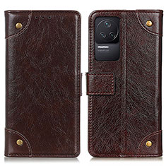 Funda de Cuero Cartera con Soporte Carcasa K06Z para Xiaomi Redmi K50 5G Marron