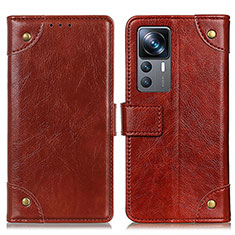 Funda de Cuero Cartera con Soporte Carcasa K06Z para Xiaomi Redmi K50 Ultra 5G Marron Claro