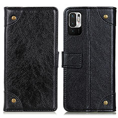 Funda de Cuero Cartera con Soporte Carcasa K06Z para Xiaomi Redmi Note 10 JE 5G Negro