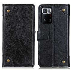 Funda de Cuero Cartera con Soporte Carcasa K06Z para Xiaomi Redmi Note 10 Pro 5G Negro