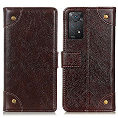 Funda de Cuero Cartera con Soporte Carcasa K06Z para Xiaomi Redmi Note 11 Pro 4G Marron