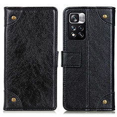 Funda de Cuero Cartera con Soporte Carcasa K06Z para Xiaomi Redmi Note 11 Pro+ Plus 5G Negro