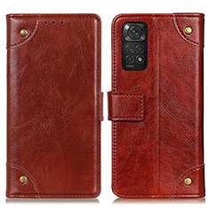 Funda de Cuero Cartera con Soporte Carcasa K06Z para Xiaomi Redmi Note 11S 4G Marron Claro