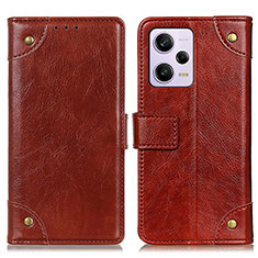 Funda de Cuero Cartera con Soporte Carcasa K06Z para Xiaomi Redmi Note 12 Pro+ Plus 5G Marron Claro