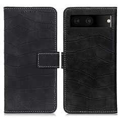 Funda de Cuero Cartera con Soporte Carcasa K07Z para Google Pixel 7 5G Negro