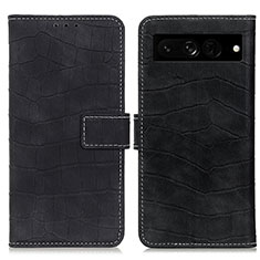 Funda de Cuero Cartera con Soporte Carcasa K07Z para Google Pixel 7 Pro 5G Negro