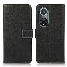 Funda de Cuero Cartera con Soporte Carcasa K07Z para Huawei Honor 50 Pro 5G Negro