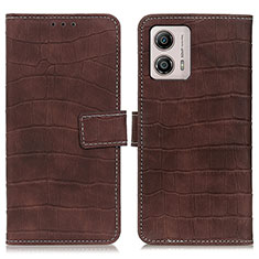 Funda de Cuero Cartera con Soporte Carcasa K07Z para Motorola Moto G53 5G Marron