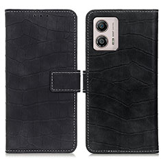 Funda de Cuero Cartera con Soporte Carcasa K07Z para Motorola Moto G53j 5G Negro