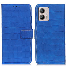 Funda de Cuero Cartera con Soporte Carcasa K07Z para Motorola Moto G53y 5G Azul