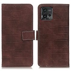 Funda de Cuero Cartera con Soporte Carcasa K07Z para Motorola Moto G72 Marron