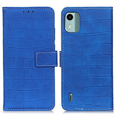 Funda de Cuero Cartera con Soporte Carcasa K07Z para Nokia C12 Azul