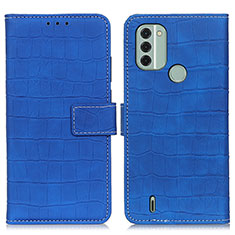 Funda de Cuero Cartera con Soporte Carcasa K07Z para Nokia C31 Azul