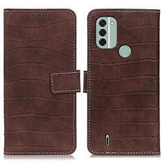 Funda de Cuero Cartera con Soporte Carcasa K07Z para Nokia C31 Marron