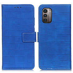 Funda de Cuero Cartera con Soporte Carcasa K07Z para Nokia G11 Azul