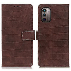 Funda de Cuero Cartera con Soporte Carcasa K07Z para Nokia G11 Marron