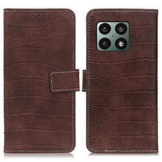 Funda de Cuero Cartera con Soporte Carcasa K07Z para OnePlus 10 Pro 5G Marron