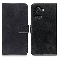 Funda de Cuero Cartera con Soporte Carcasa K07Z para OnePlus 10R 5G Negro