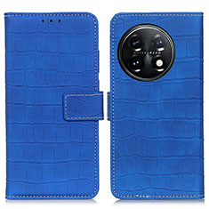 Funda de Cuero Cartera con Soporte Carcasa K07Z para OnePlus 11 5G Azul