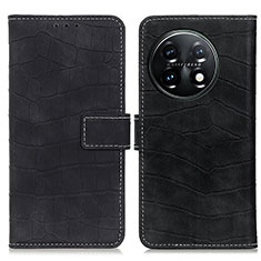 Funda de Cuero Cartera con Soporte Carcasa K07Z para OnePlus 11 5G Negro