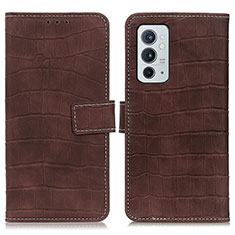 Funda de Cuero Cartera con Soporte Carcasa K07Z para OnePlus 9RT 5G Marron