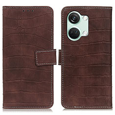 Funda de Cuero Cartera con Soporte Carcasa K07Z para OnePlus Ace 2V 5G Marron