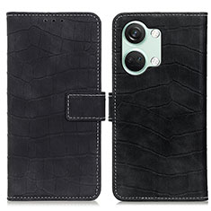 Funda de Cuero Cartera con Soporte Carcasa K07Z para OnePlus Ace 2V 5G Negro