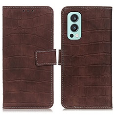 Funda de Cuero Cartera con Soporte Carcasa K07Z para OnePlus Nord 2 5G Marron