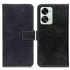 Funda de Cuero Cartera con Soporte Carcasa K07Z para OnePlus Nord 2T 5G Negro