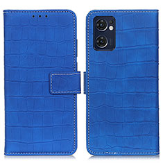 Funda de Cuero Cartera con Soporte Carcasa K07Z para OnePlus Nord CE 2 5G Azul