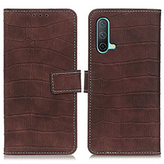 Funda de Cuero Cartera con Soporte Carcasa K07Z para OnePlus Nord CE 5G Marron