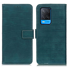 Funda de Cuero Cartera con Soporte Carcasa K07Z para Oppo A54 4G Verde