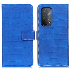 Funda de Cuero Cartera con Soporte Carcasa K07Z para Oppo A93 5G Azul