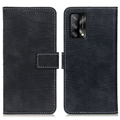 Funda de Cuero Cartera con Soporte Carcasa K07Z para Oppo A95 4G Negro