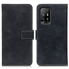 Funda de Cuero Cartera con Soporte Carcasa K07Z para Oppo A95 5G Negro