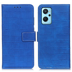 Funda de Cuero Cartera con Soporte Carcasa K07Z para Oppo K10 4G Azul