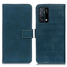 Funda de Cuero Cartera con Soporte Carcasa K07Z para Oppo K9 5G Verde